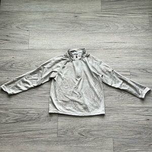 Nike Dri Fit Gray Quarter Zip Long  Sleeve Size 7